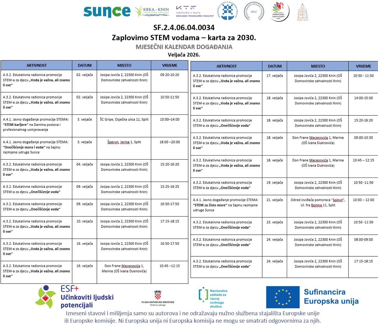 Kalendar aktivnosti 2 26